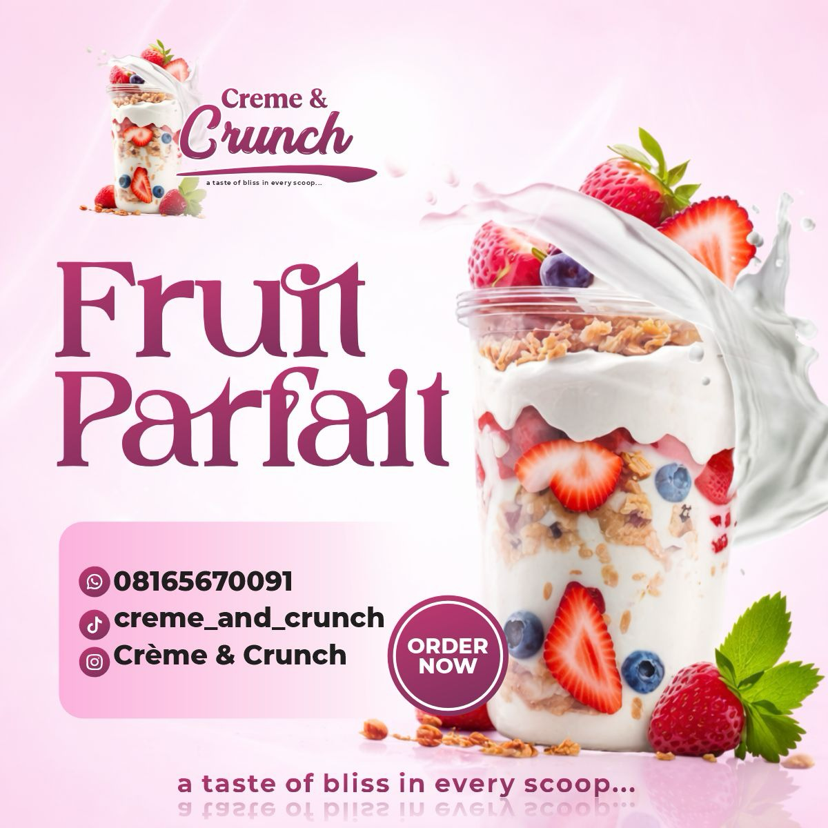 Crème & Crunch logo